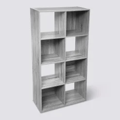 Étagère 8 cases, Effet chêne gris