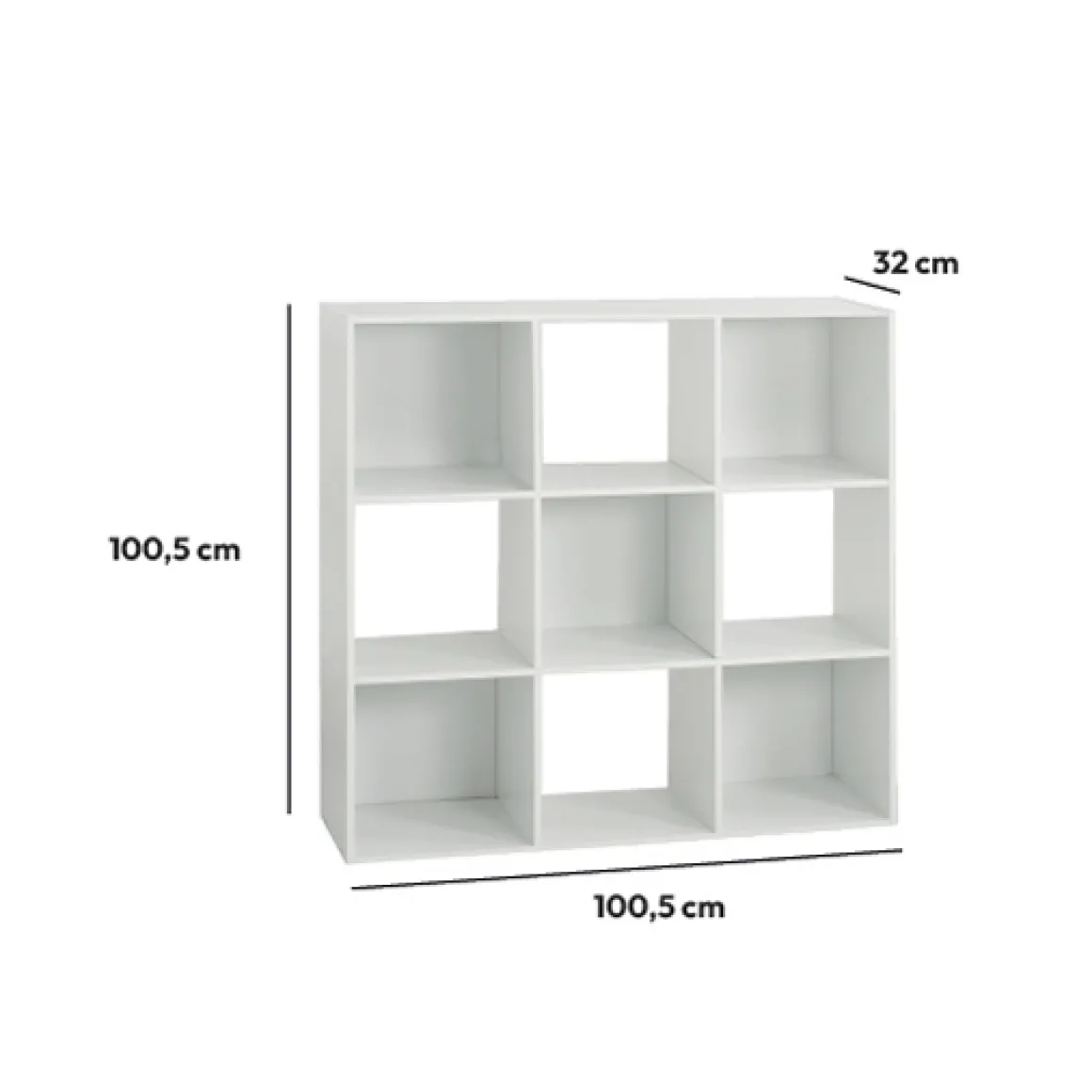 Étagère 9 cases, Effet chêne gris