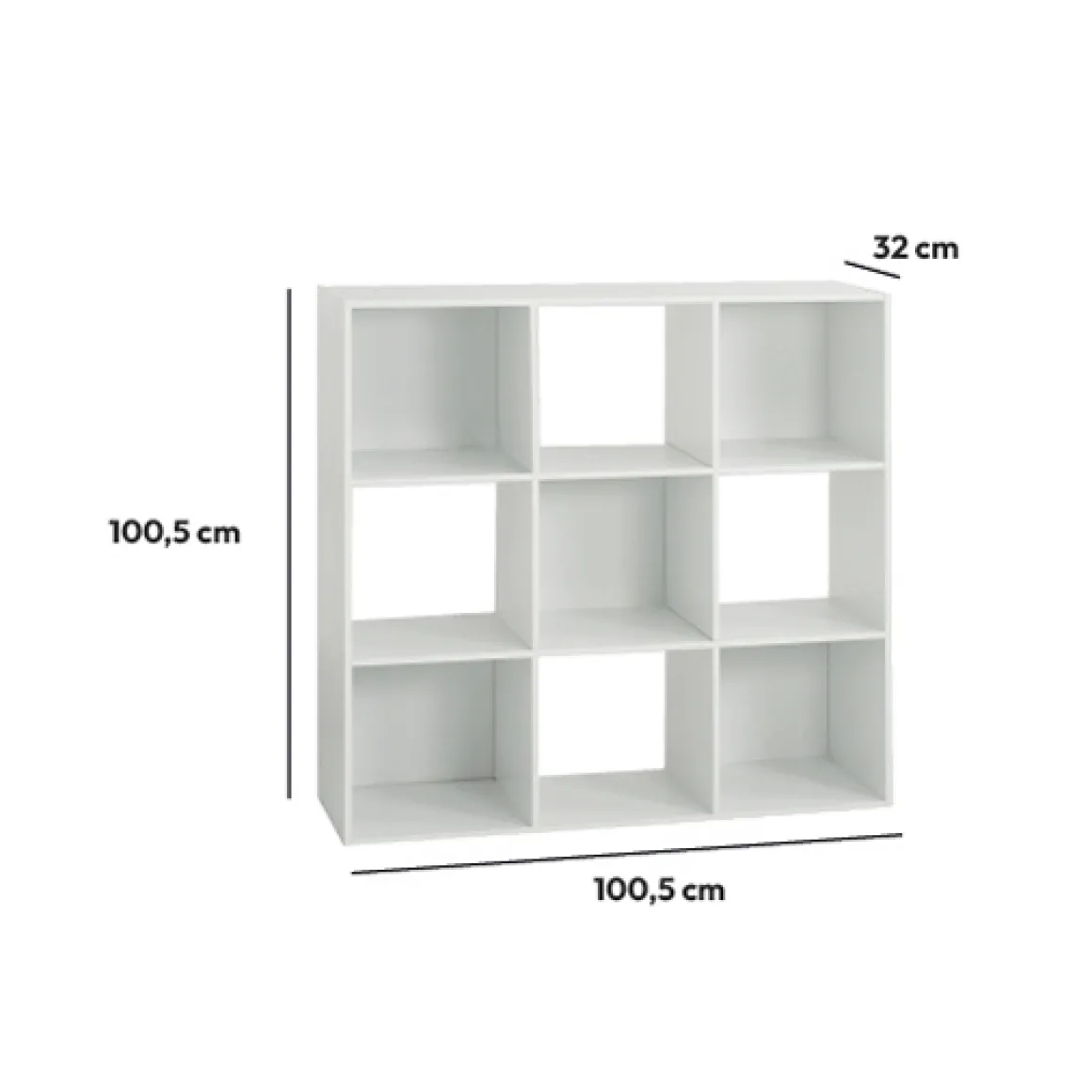Étagère 9 cases, Effet chêne naturel