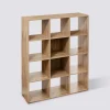 Étagère 12 cases, Effet chêne naturel