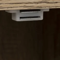 Étagère 6 cases porte, Effet bois naturel