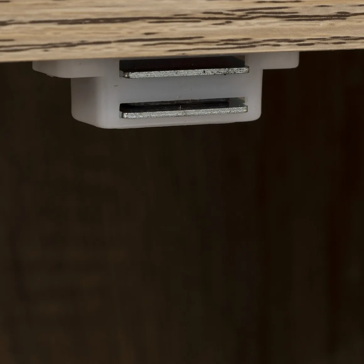 Étagère 6 cases porte, Effet bois naturel