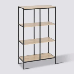 Étagère 4 niveaux 116x68,8cm, Effet bois