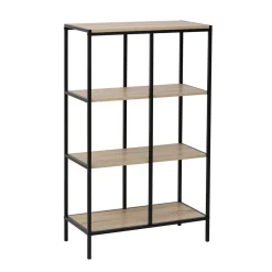 Étagère 4 niveaux 116x68,8cm, Effet bois