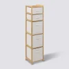 Étagère avec 5 paniers, Bambou
