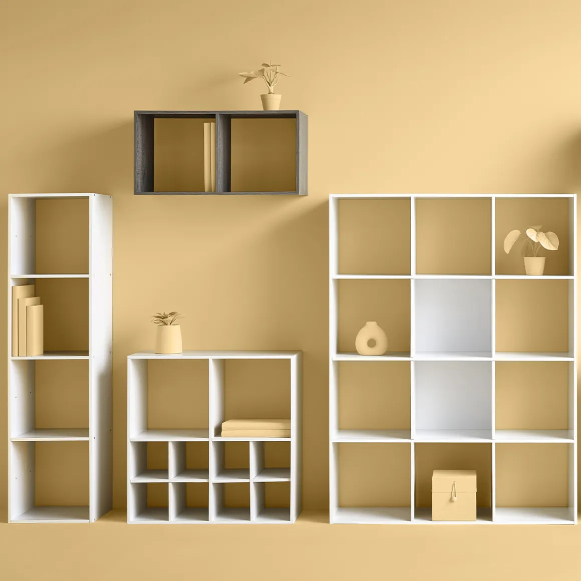 Étagère colonne 4 cases, Blanc