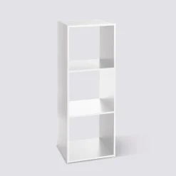 Étagère colonne 3 cases, Blanc