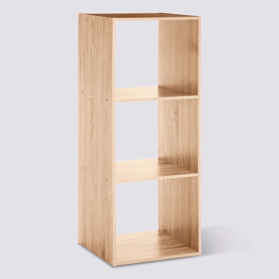 Étagère colonne 3 cases, Effet chêne naturel