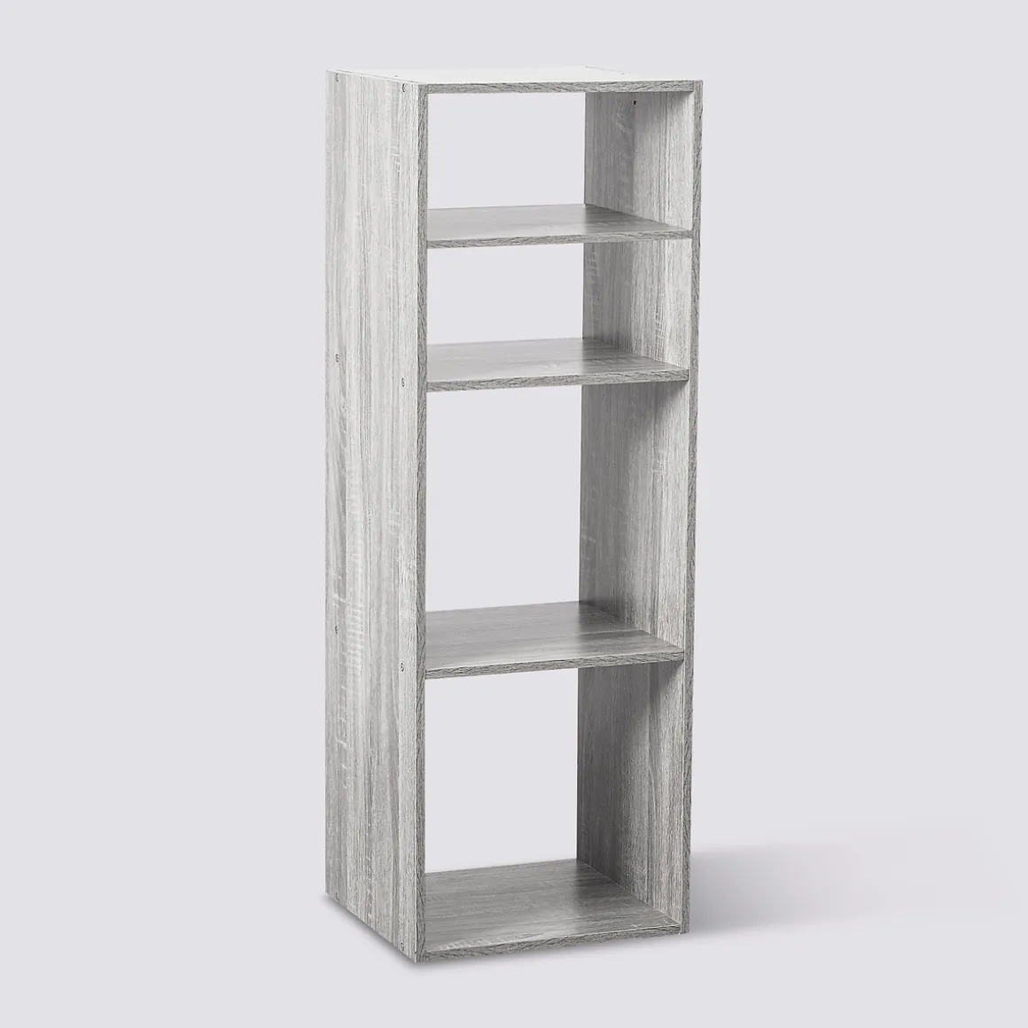 Étagère colonne 4 cases, Effet chêne gris