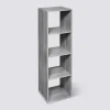 Étagère colonne 4 cases, Effet chêne gris