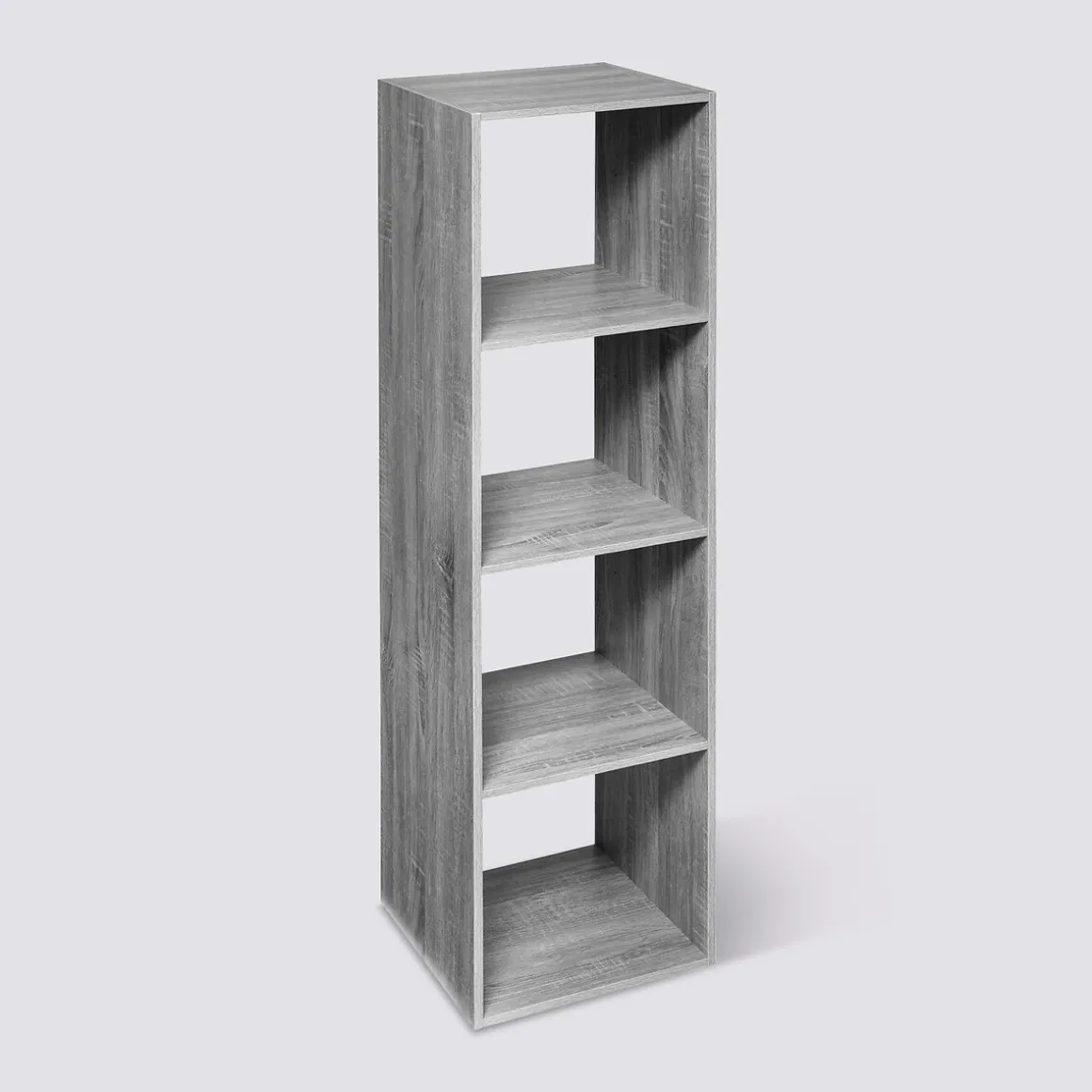 Étagère colonne 4 cases, Effet chêne gris