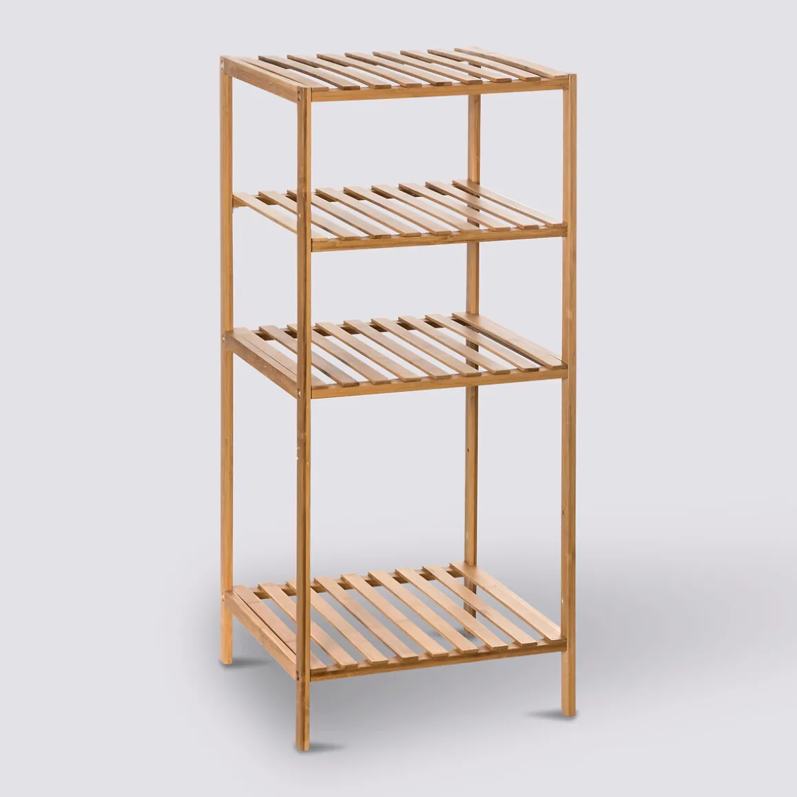Étagère colonne 3 niveaux, Bambou