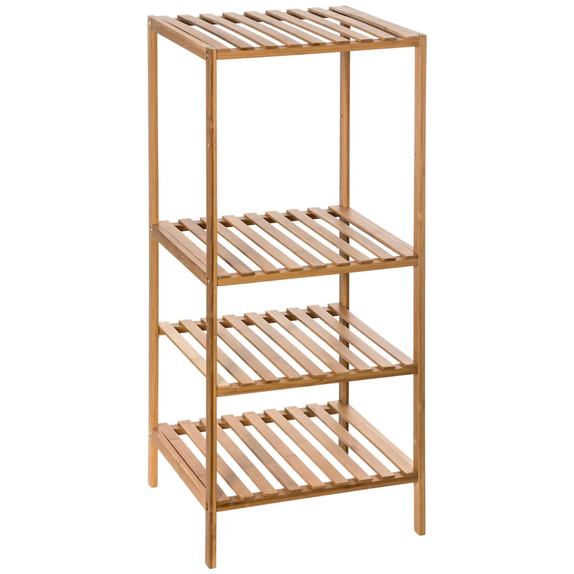 Étagère colonne 3 niveaux, Bambou