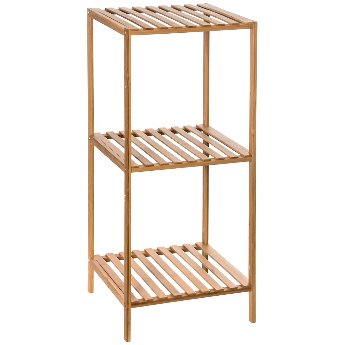 Étagère colonne 3 niveaux, Bambou