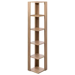 Étagère colonne d'angle, Effet chêne naturel