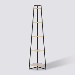 Étagère d'angle 5 niveaux 180cm, Effet bois