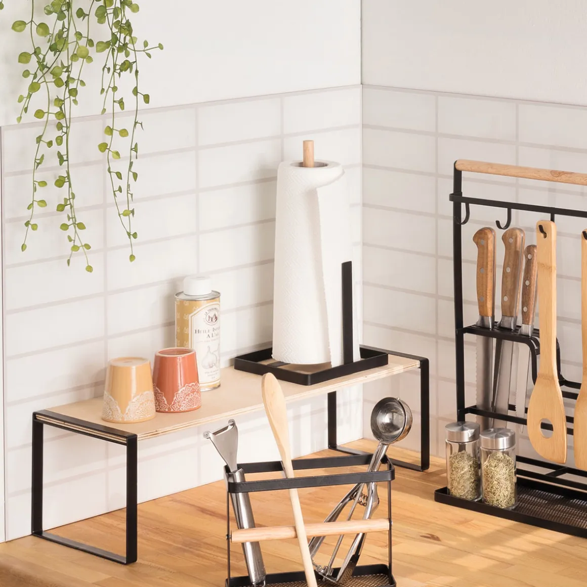 Étagère d'appoint 50x18 en bois