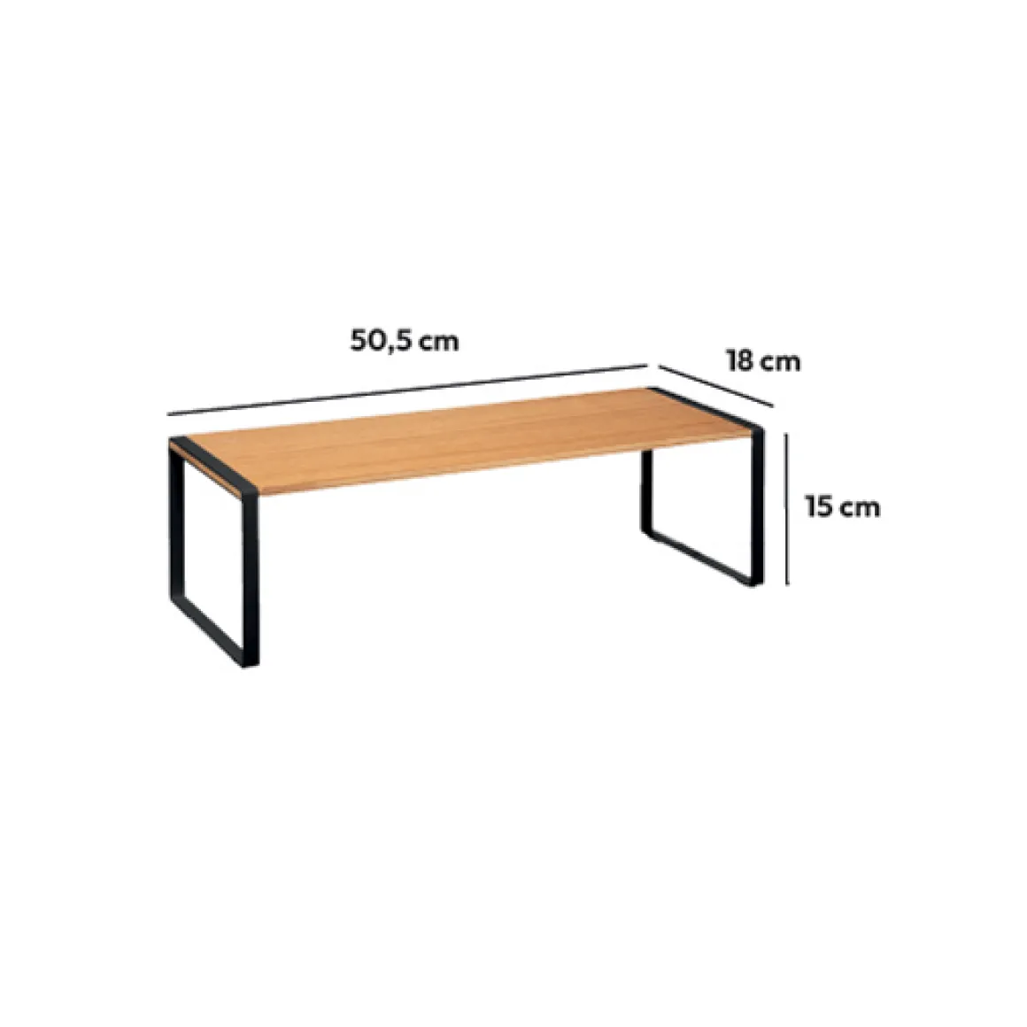 Étagère d'appoint 50x18 en bois