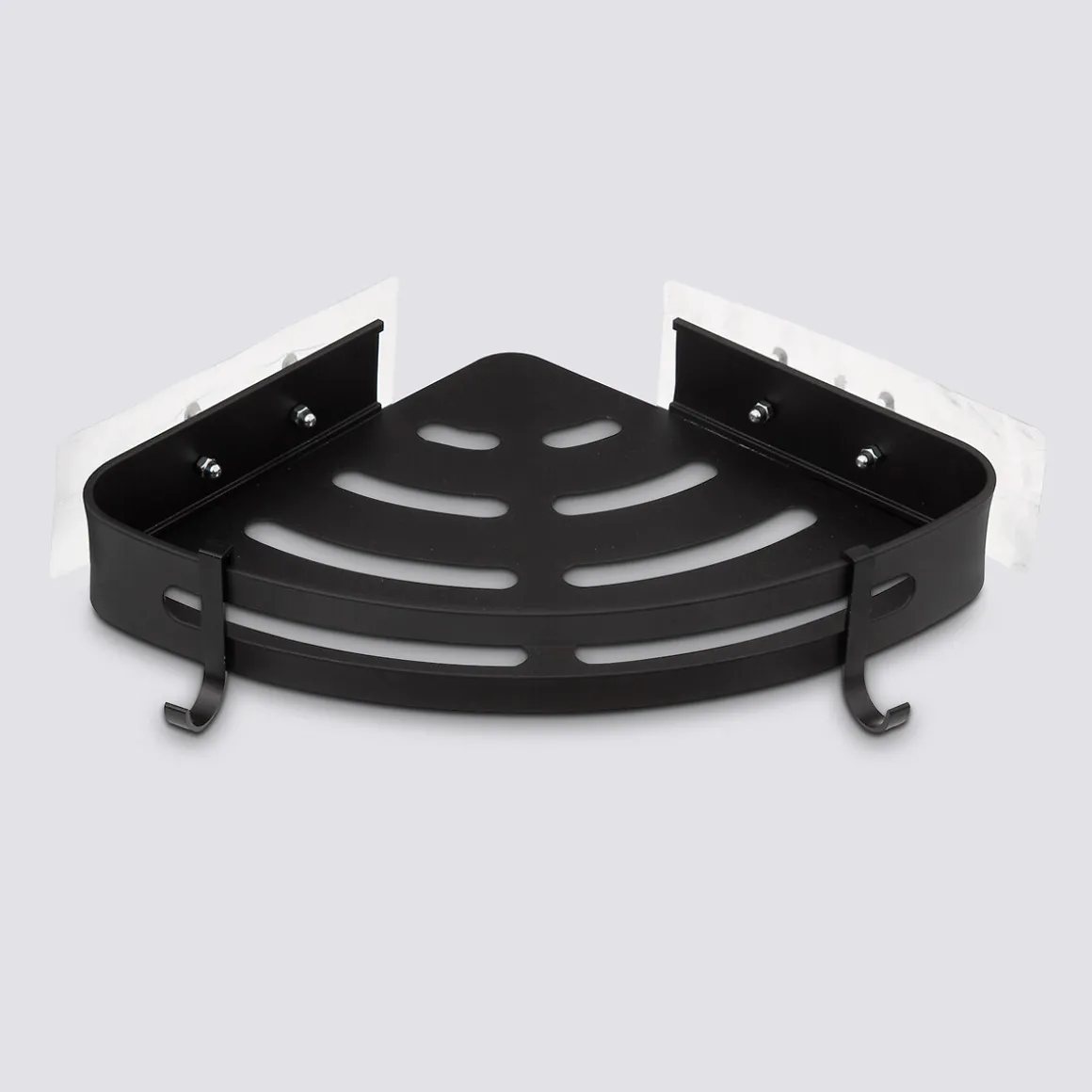 Étagère de douche d'angle stick adhésif, Noir