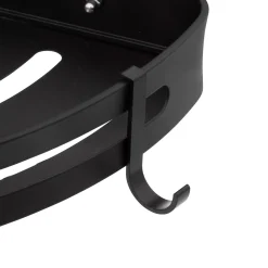 Étagère de douche d'angle stick adhésif, Noir