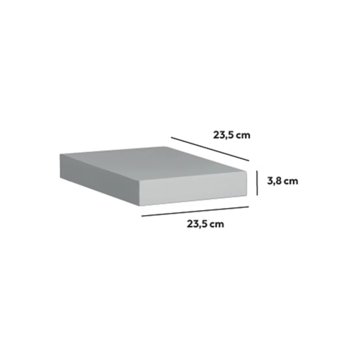 Étagère murale 23,5cm, Blanc
