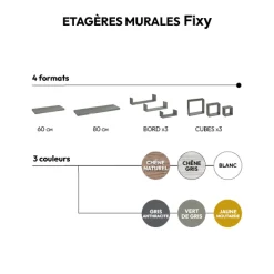 Étagère murale 60cm, Blanc