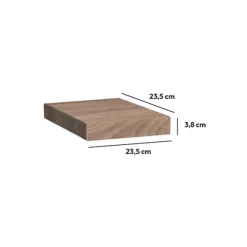 Étagère murale 23,5cm, Effet bois naturel