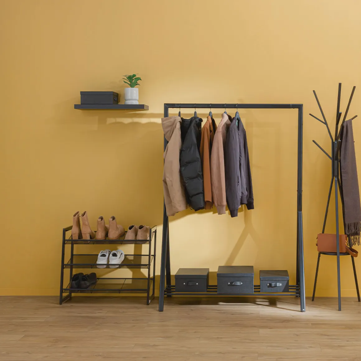 Étagère murale 60cm, Noir