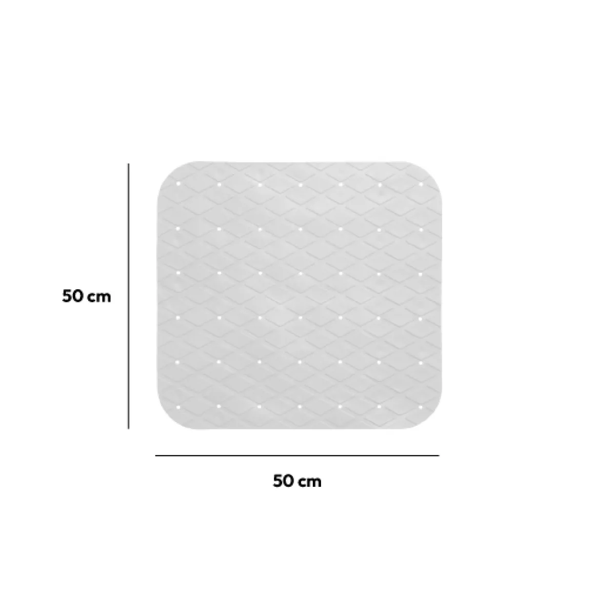 Tapis anti-dérapant 50x50cm, Blanc