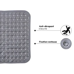 Tapis anti-dérapant 50x50cm, Gris