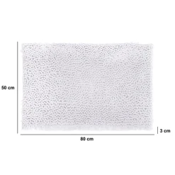 Tapis chenille, 50x80 cm, Blanc