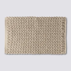 Tapis de bain 50x75 cm, Beige naturel