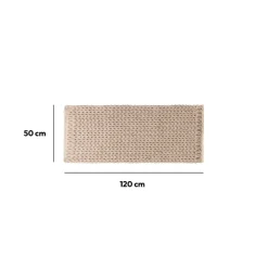 Tapis de bain 50x120 cm, Beige naturel