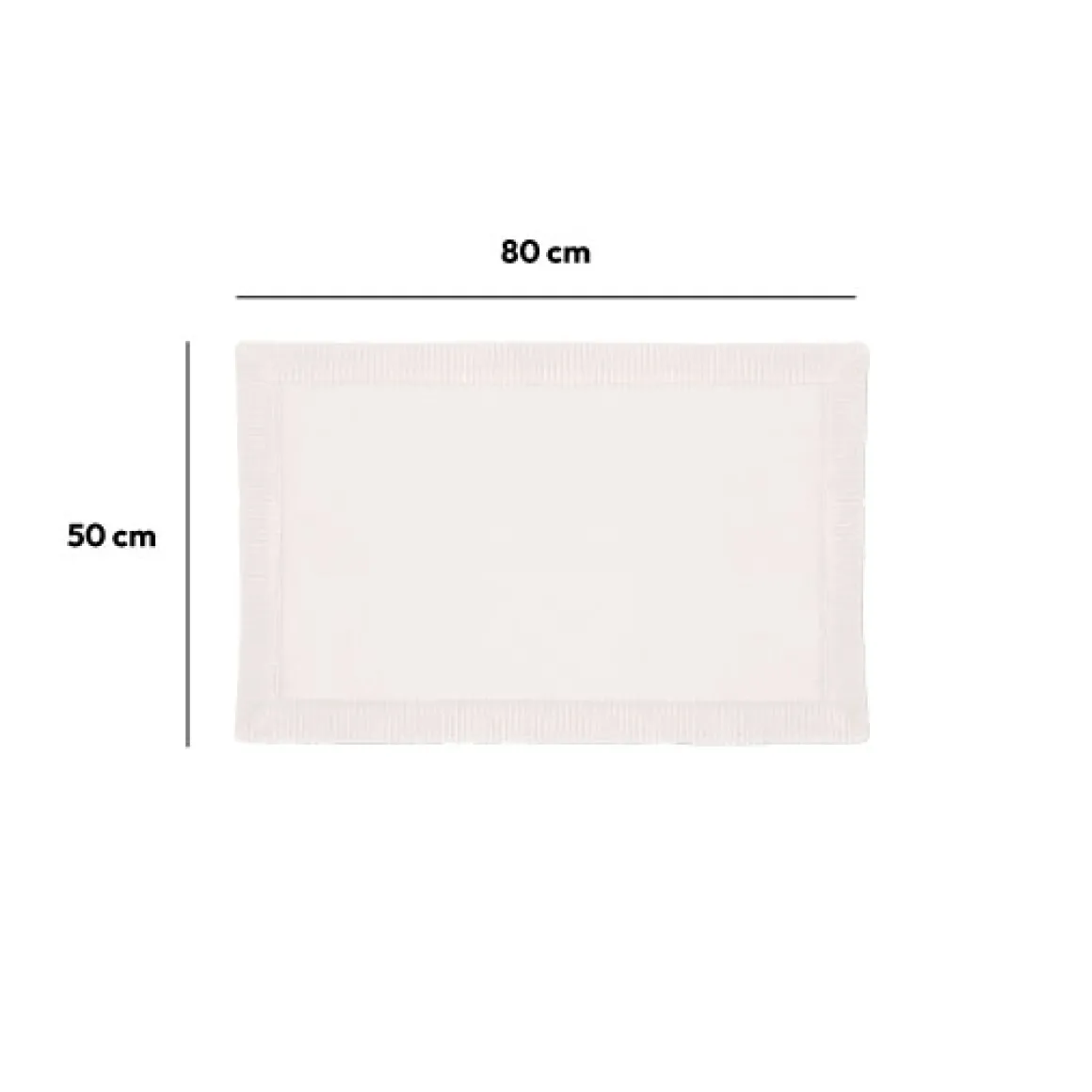 Tapis de bain 80x50 cm, Blanc