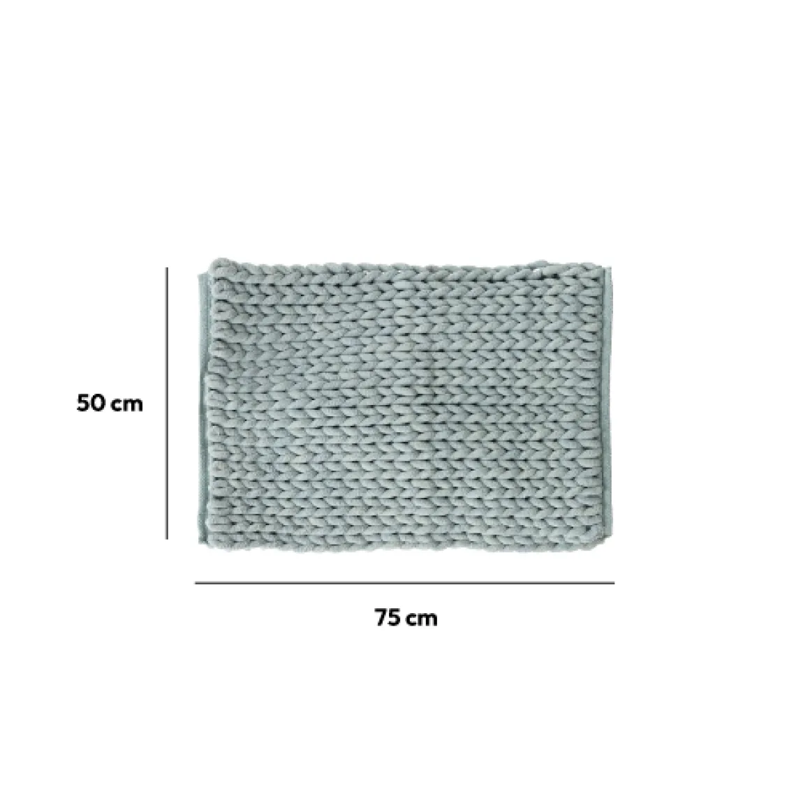 Tapis de bain 50x75 cm, Bleu artic