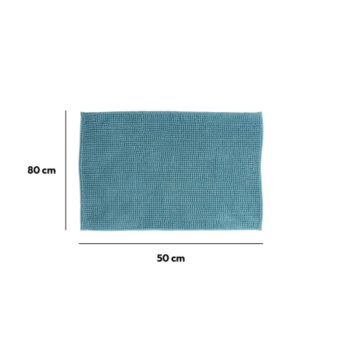 Tapis de bain 50x80 cm, Bleu artic