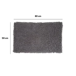Tapis de bain 50x80 cm, Gris anthracite