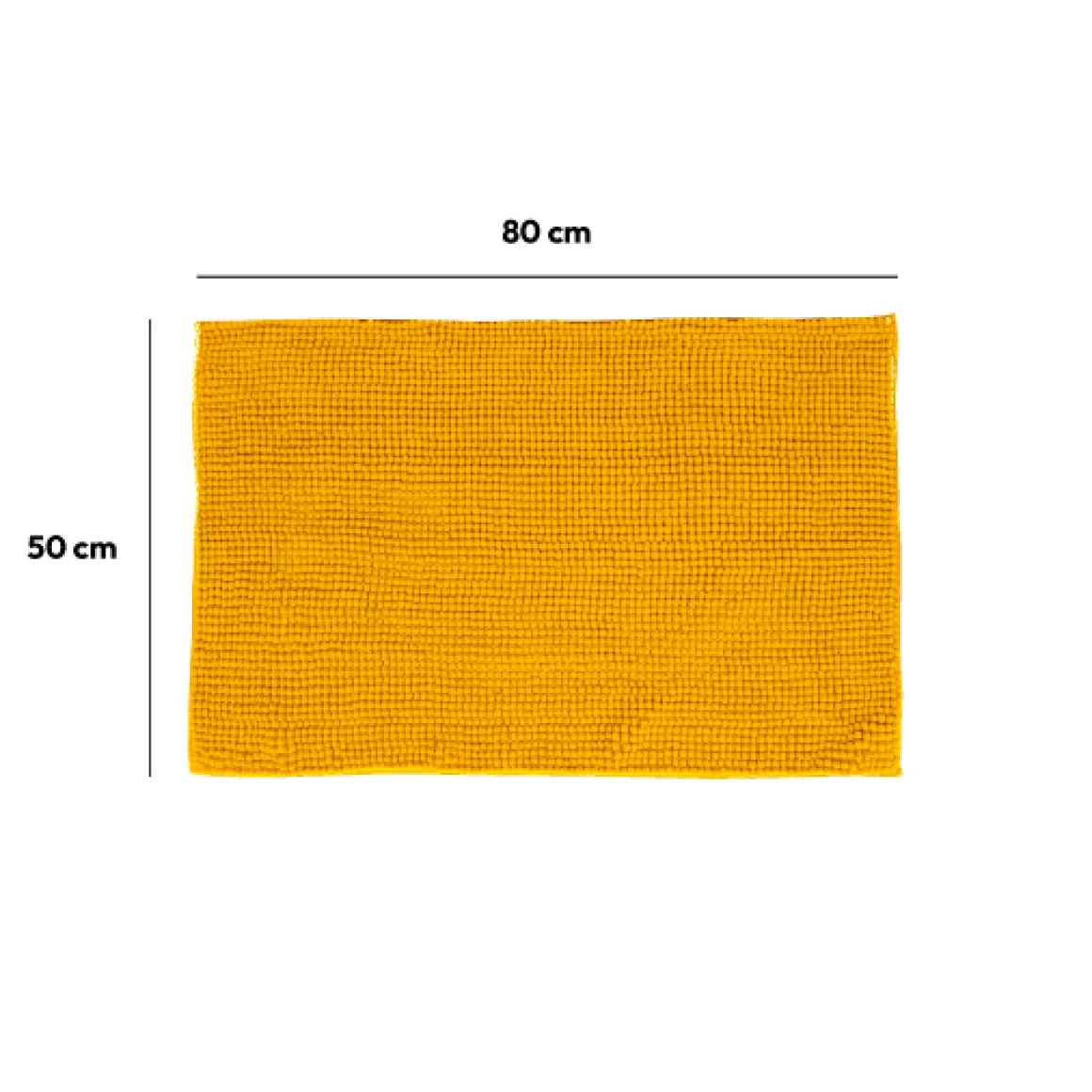 Tapis de bain 50x80 cm, Jaune