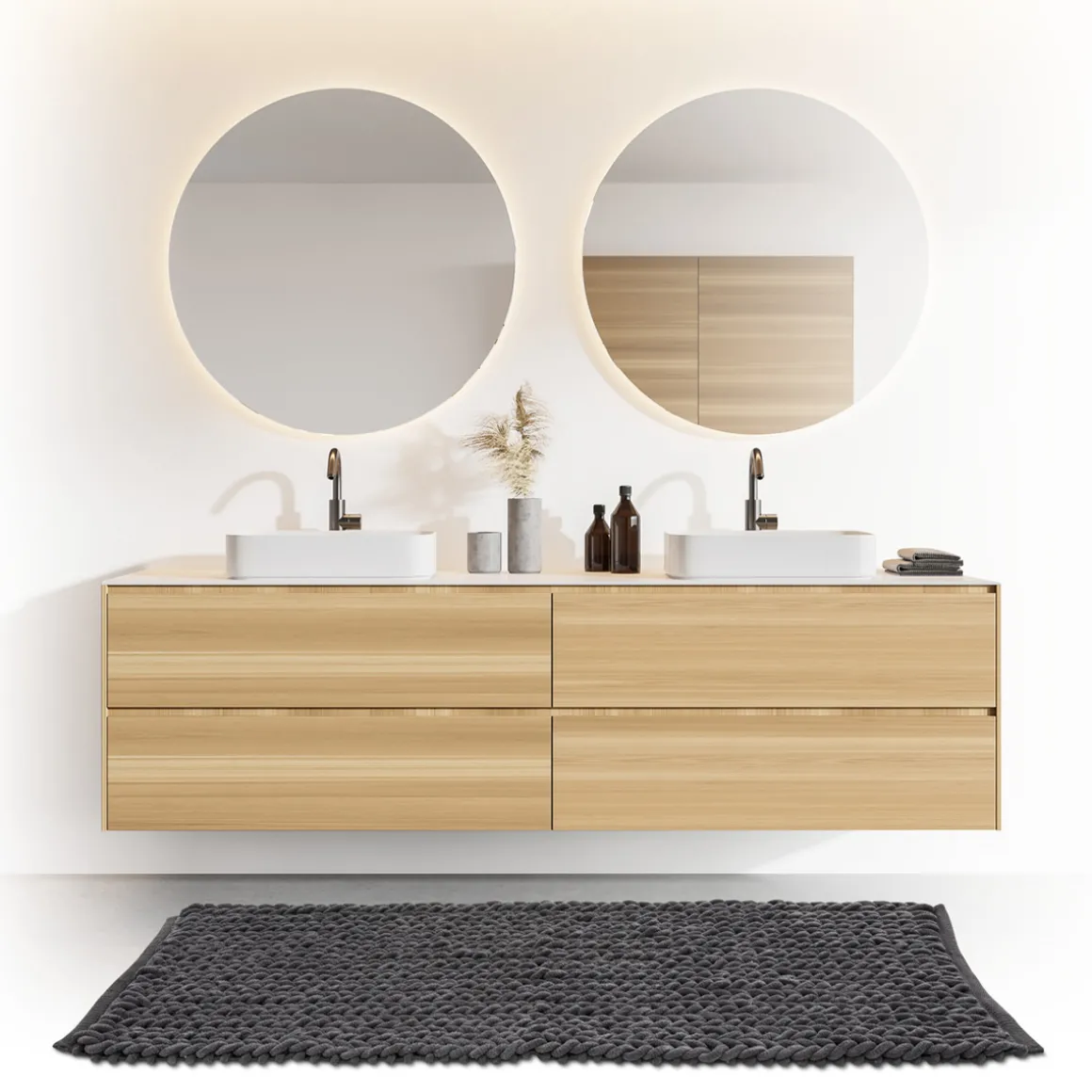 Tapis de bain 50x120 cm, Noir khôl