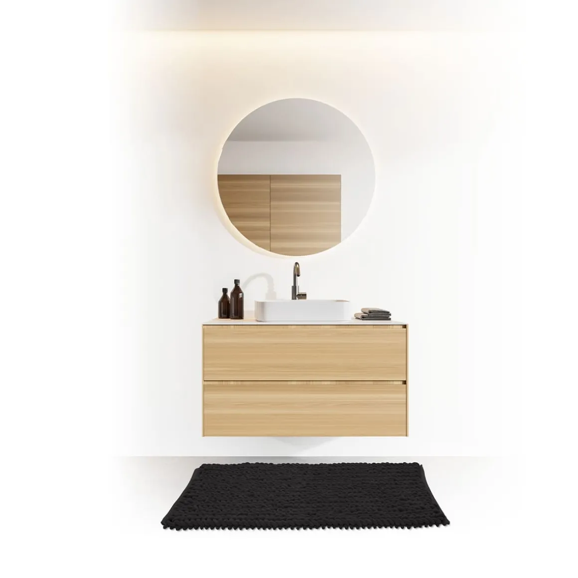 Tapis de bain 50x75 cm, Noir khôl