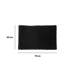 Tapis de bain 50x75 cm, Noir khôl