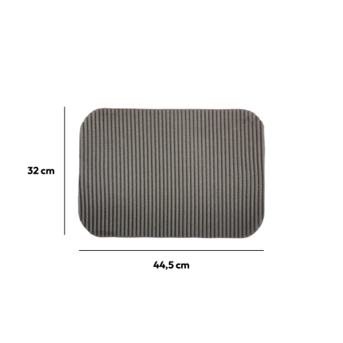 Tapis de vaisselle microfibre 32x44,5cm, Gris