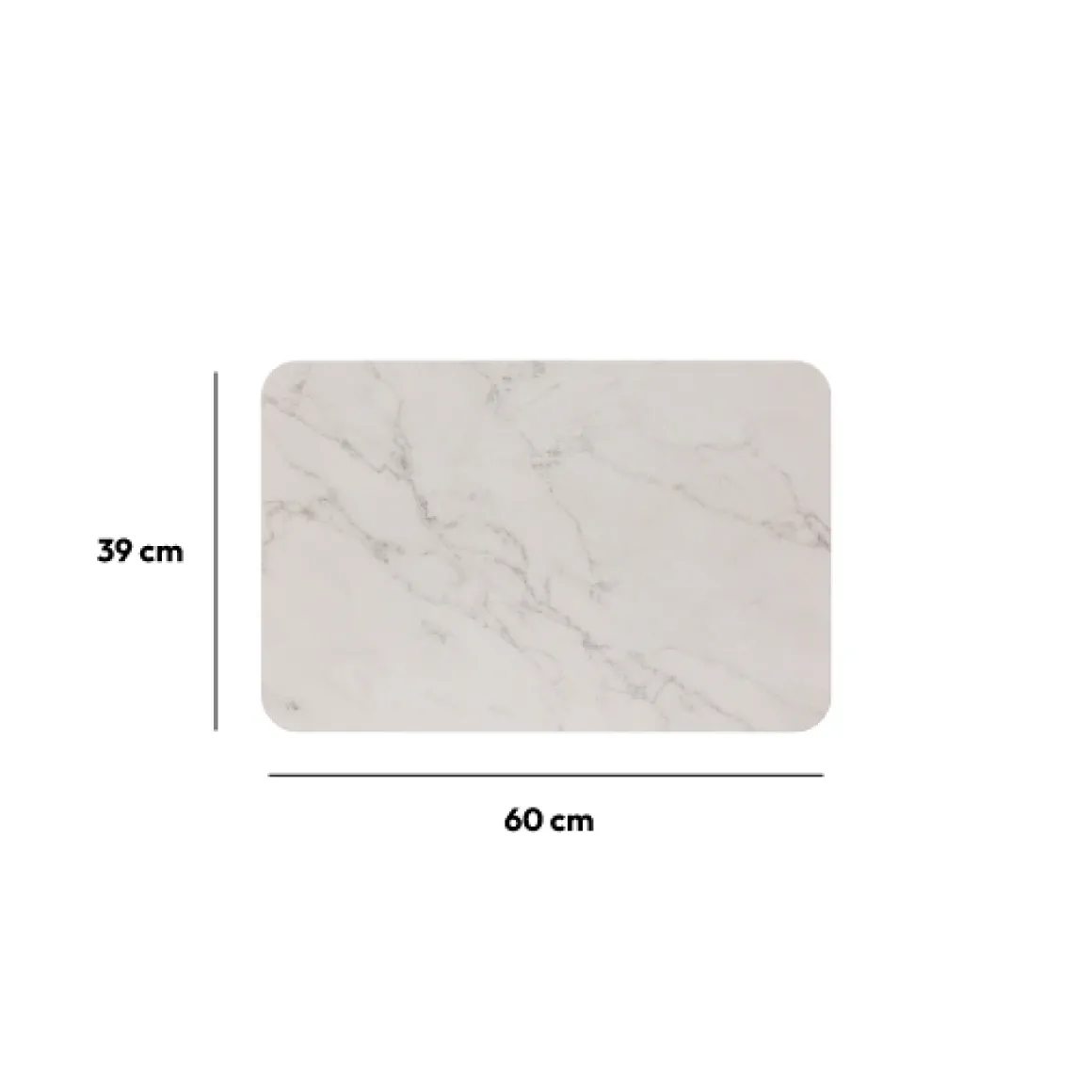 Tapis diatomite 39x60cm, Blanc