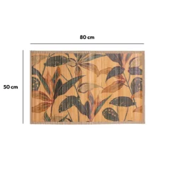 Tapis latte bambou 50x80 cm, Multicolore