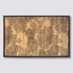 Tapis latte bambou 50x80 cm, Noir