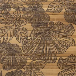 Tapis latte bambou 50x80 cm, Noir