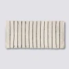Tapis rayé microfibre 50x120cm - Blanc
