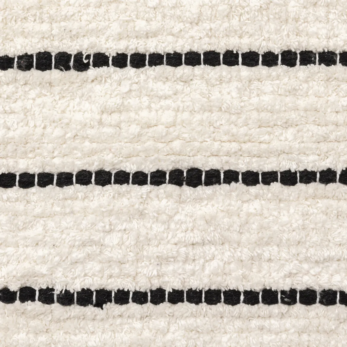 Tapis rayé microfibre 50x120cm - Blanc