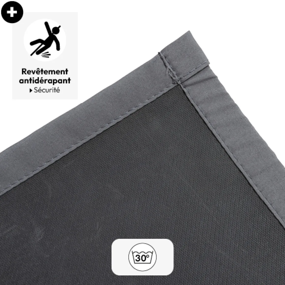 Tapis tissé antidérapant, 120x45 cm
