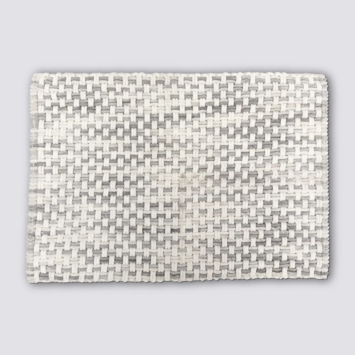 Tapis tressé, 50x75 cm, Gris